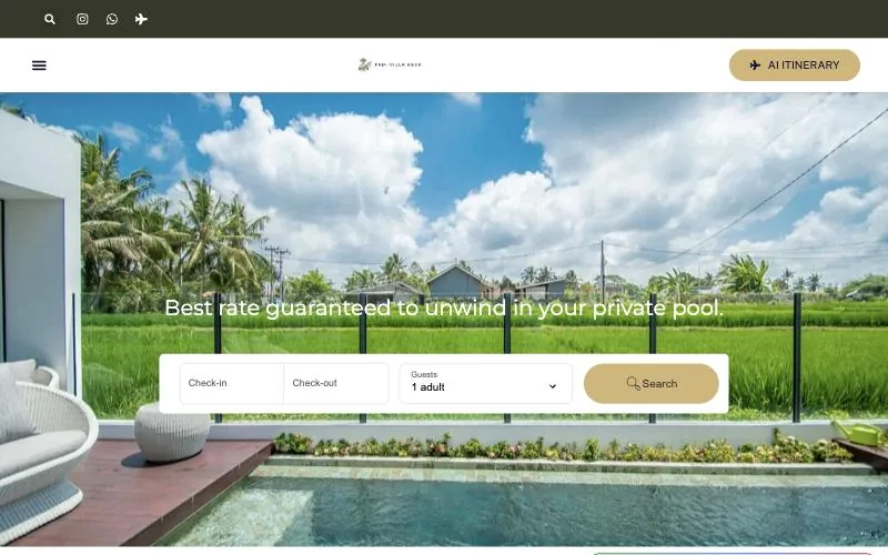 Halaman utama Padi Villa Ubud